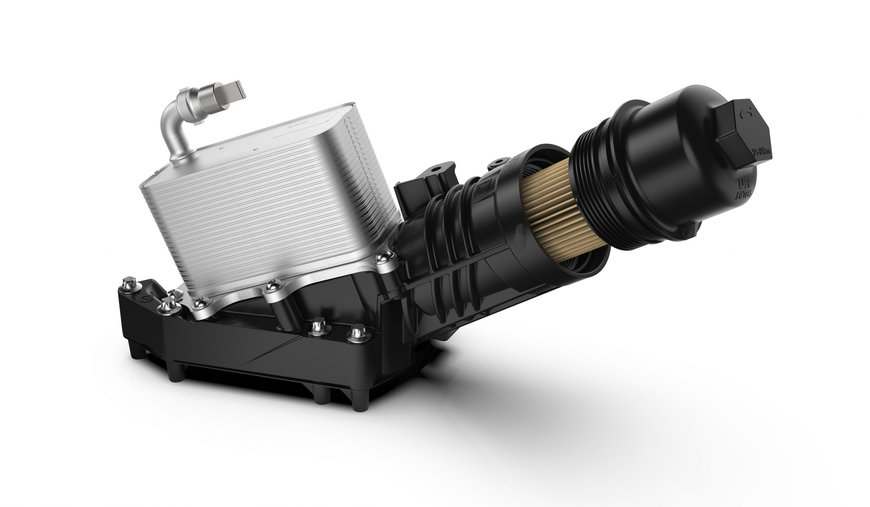 UFI Filters oil module for BMW second generation 6-cylinder engines